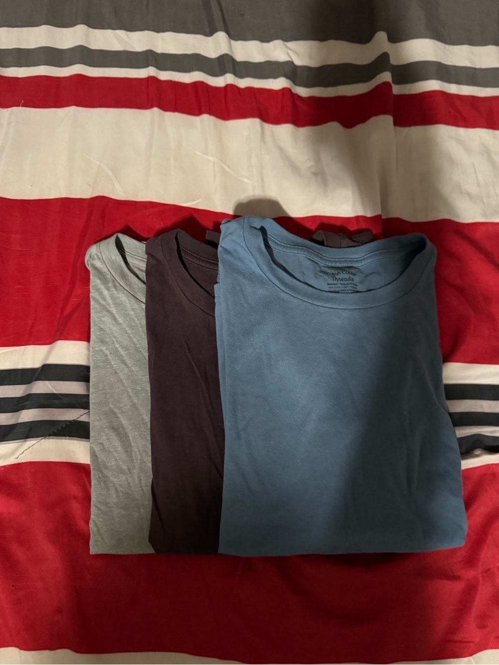 Women crew neck set of 3 blue, purple and grey
